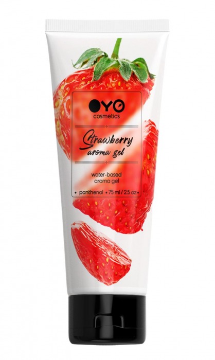 Лубрикант на водной основе OYO Aroma Gel Strawberry с ароматом клубники - 75 мл. - OYO - купить с доставкой в Мурманске