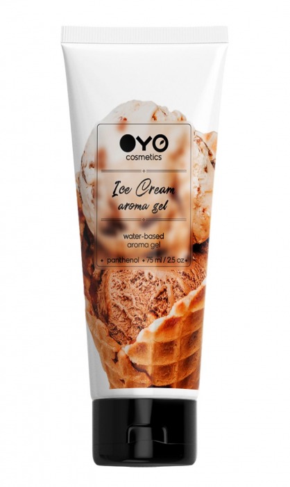 Лубрикант на водной основе OYO Aroma Gel Ice Cream с ароматом пломбира - 75 мл. - OYO - купить с доставкой в Мурманске