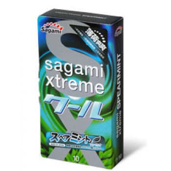 Презервативы Sagami Xtreme Mint с ароматом мяты - 10 шт. - Sagami - купить с доставкой в Мурманске