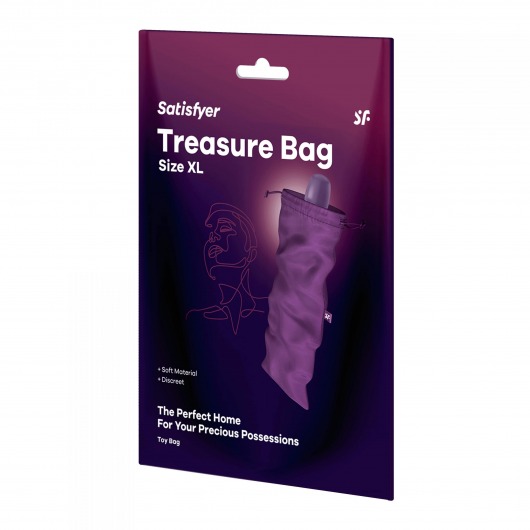 Фиолетовый мешочек для хранения игрушек Treasure Bag XL - Satisfyer - купить с доставкой в Мурманске