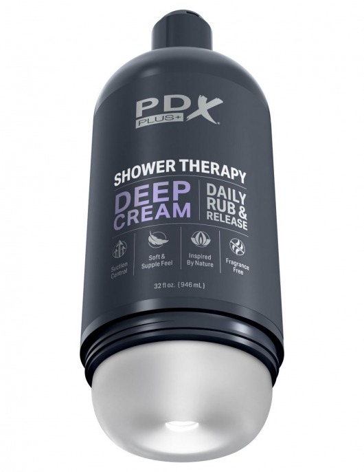 Мастурбатор в бутылке Shower Therapy Deep Cream - Pipedream - в Мурманске купить с доставкой