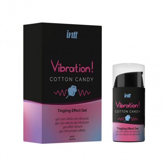 Жидкий вибратор Vibration Cotton Candy с ароматом сахарной ваты - 15 мл. - INTT - купить с доставкой в Мурманске