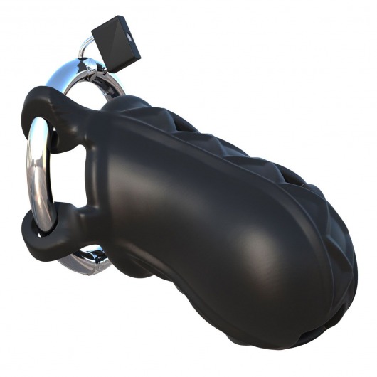 Черный замок верности Extreme Silicone Cock Blocker - Pipedream - купить с доставкой в Мурманске