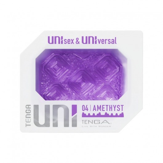 Фиолетовый мастурбатор-стимулятор Tenga Uni Amethyst - Tenga - в Мурманске купить с доставкой