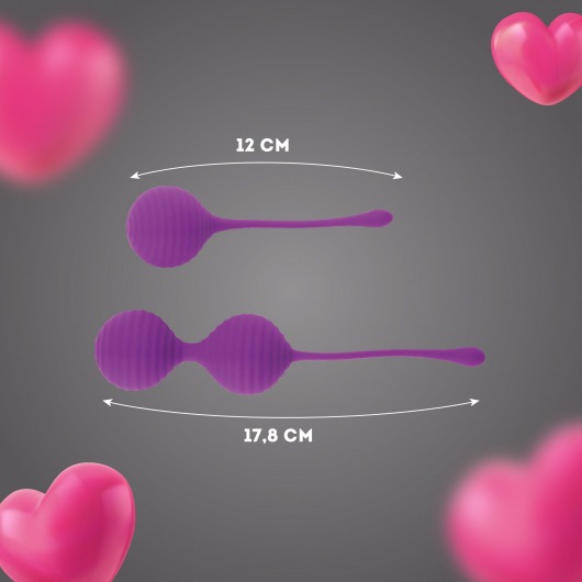 Набор фиолетовых шариков для вагинальной стимуляции - Волшебная страна