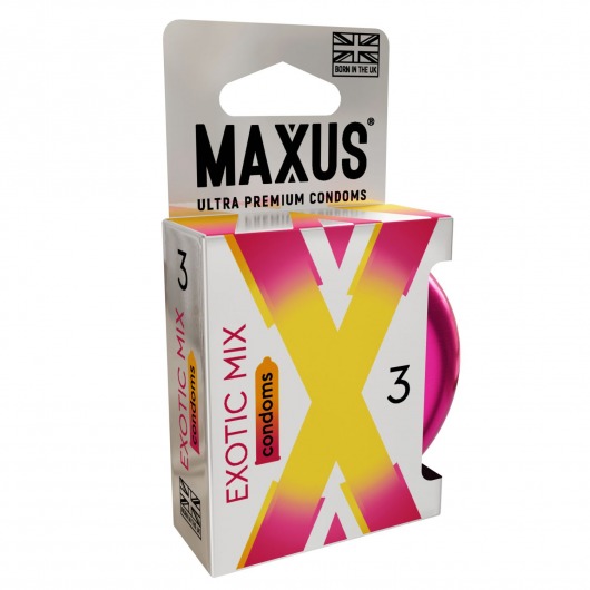 Ароматизированные презервативы Maxus Exotic Mix - 3 шт. - Maxus - купить с доставкой в Мурманске
