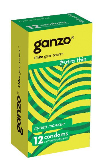 Ультратонкие презервативы Ganzo Ultra thin - 12 шт. - Ganzo - купить с доставкой в Мурманске