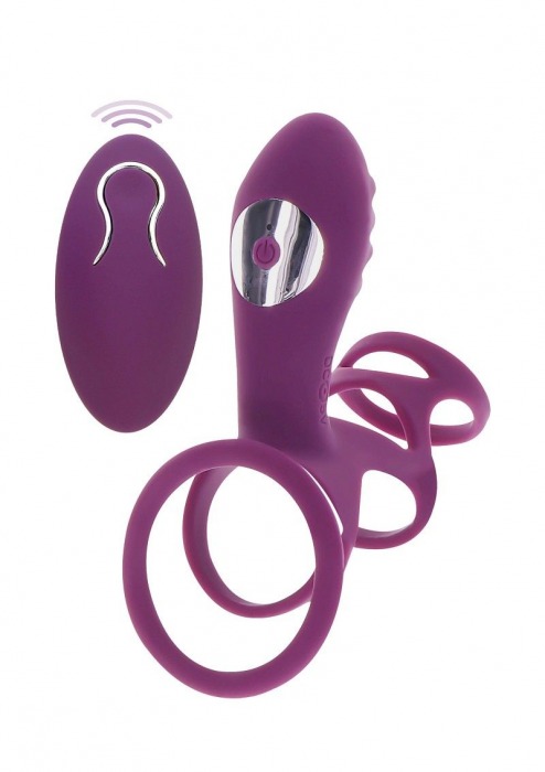 Фиолетовая эрекционная вибронасадка Halo Halo C-Ring Sleeve - Toy Joy - в Мурманске купить с доставкой
