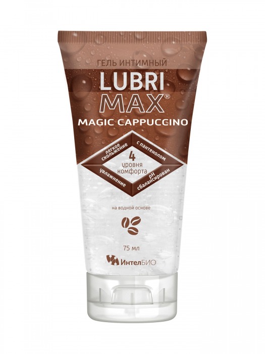 Интимный гель-смазка на водной основе Lubrimax Magic Cappuccino - 75 мл. - ИнтелБИО - купить с доставкой в Мурманске