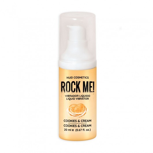 Жидкий вибратор Nuei Rock Me! с ароматом печенья и сливок - 20 мл. - Nuei cosmetics - купить с доставкой в Мурманске