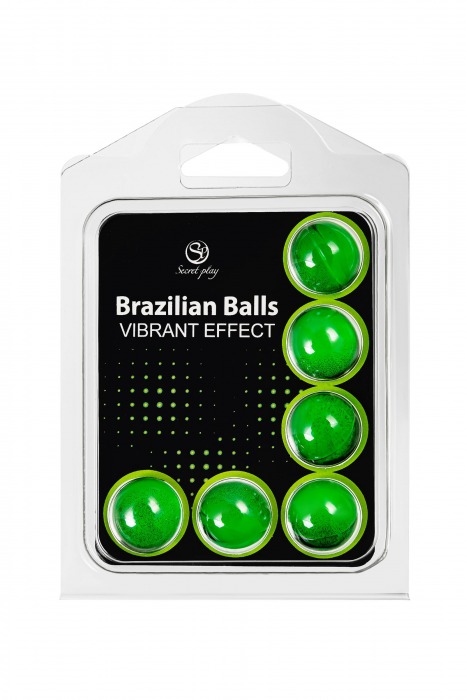 Набор из 6 шариков с массажным маслом Brazilian Balls с эффектом вибрации - Secret Play - купить с доставкой в Мурманске