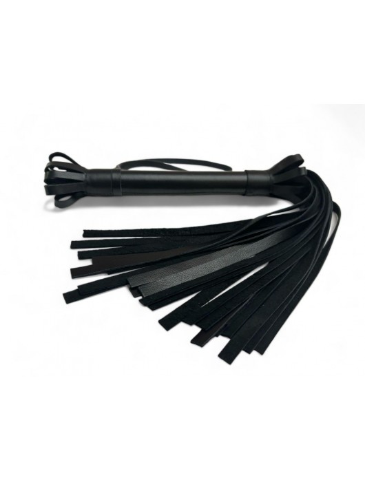 Черная кожаная плеть King Arsenal - 44 см. - БДСМ Арсенал - купить с доставкой в Мурманске