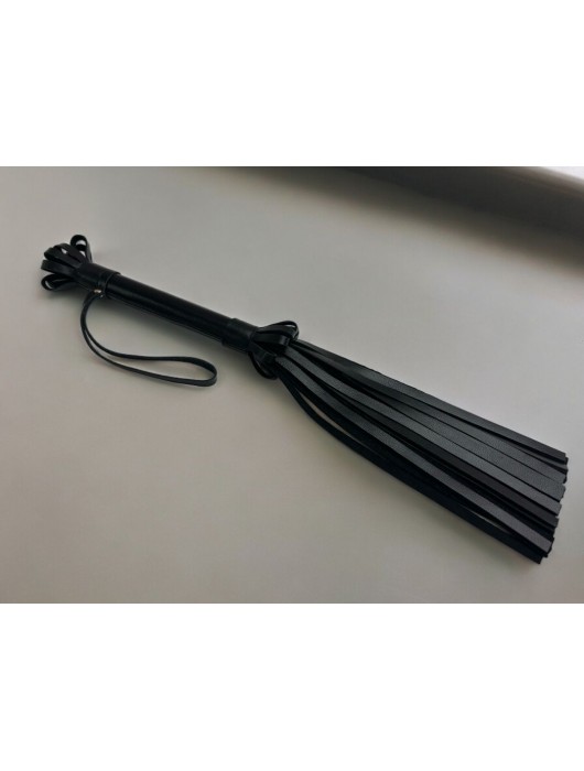 Черная кожаная плеть King Arsenal - 44 см. - БДСМ Арсенал - купить с доставкой в Мурманске