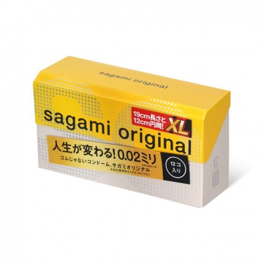 Презервативы увеличенного размера Sagami Original 0.02 XL-size - 12 шт. - Sagami - купить с доставкой в Мурманске