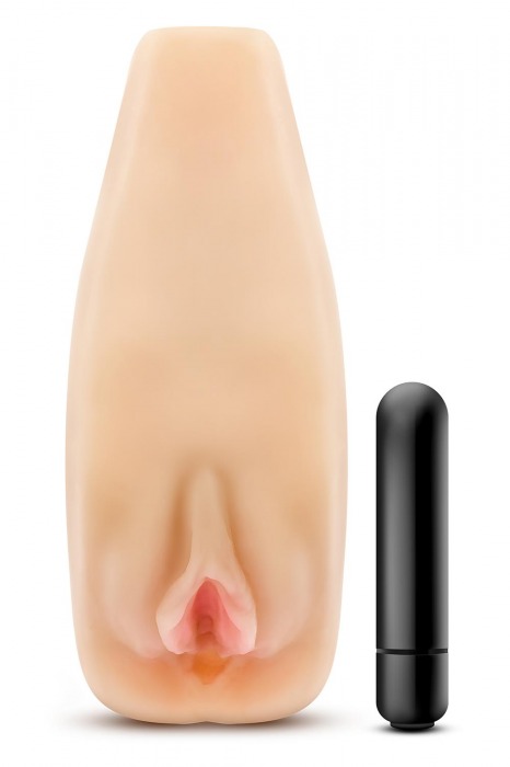 Мастурбатор-вагина с вибрацией Soft   Wet Natasha Realistic Beige Masturbator - Blush Novelties - в Мурманске купить с доставкой