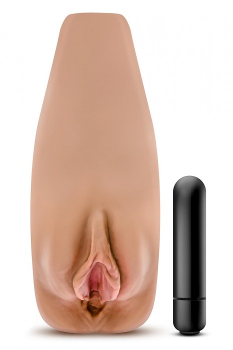 Маструбатор-вагина с вибрацией Soft   Wet Renata Realistic Tan Masturbator - Blush Novelties - в Мурманске купить с доставкой