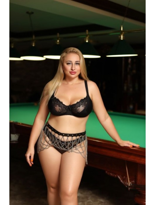 Черно-серебристый пояс-юбочка plus size Efra - БДСМ Арсенал - купить с доставкой в Мурманске