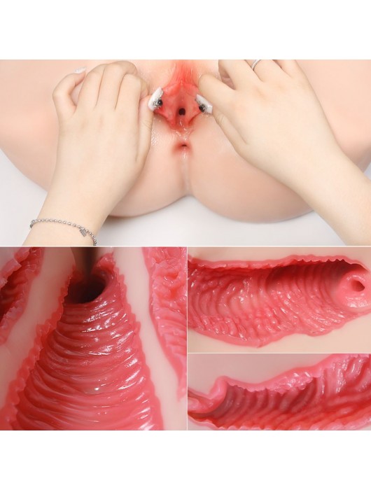 Мастурбатор-полуторс с двойным слоем материала Vanilla Onahole Real Vagina - KOKOS - в Мурманске купить с доставкой