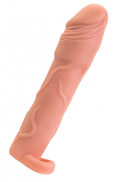 Телесная удлиняющая насадка с подхватом - 19 см. - ToyFa - в Мурманске купить с доставкой