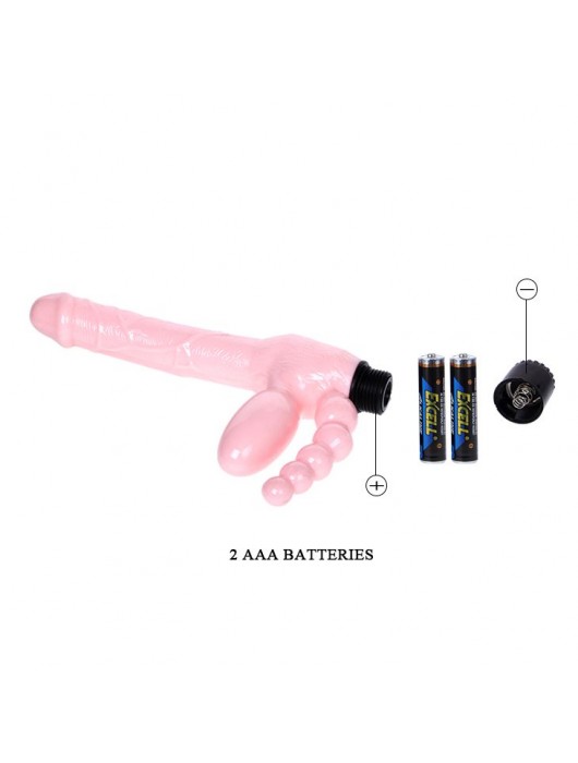 Безремневой вибрострапон с анальным отростком - Baile - купить с доставкой в Мурманске