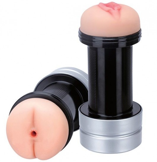 Мастурбатор 2-в-1 REALSTUFF 2 IN 1 HUMMER ANUS   VAGINA: вагина и анус - Dream Toys - в Мурманске купить с доставкой