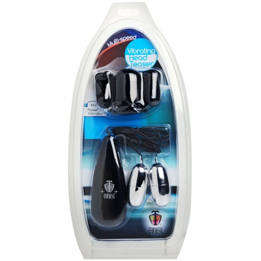 Черная стимулирующая насадка для головки полового члена Multi Speed Vibrating Penis Head Teaser - XR Brands - в Мурманске купить с доставкой