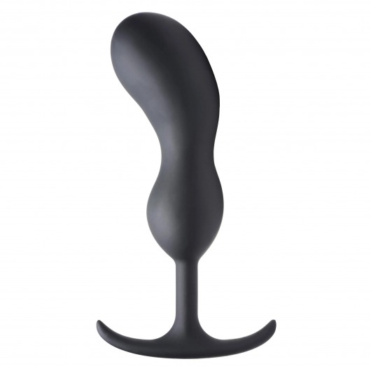 Черный массажер простаты с утяжелителями Premium Silicone Weighted Prostate Plug XL - 20,8 см. - XR Brands - в Мурманске купить с доставкой