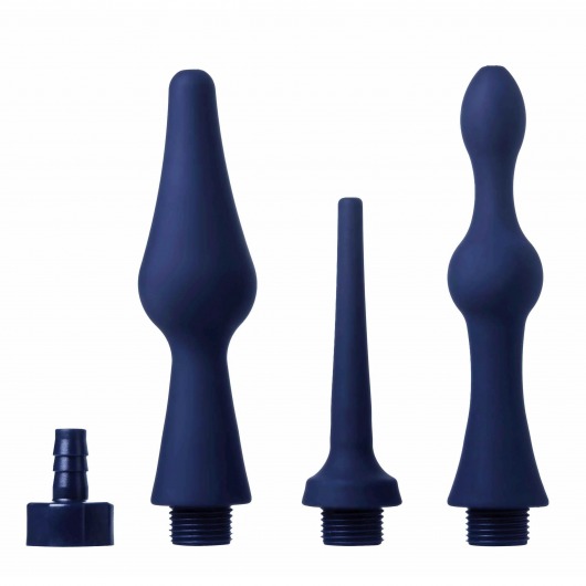 Набор из 3 универсальных насадок для анального душа Universal 3 Piece Silicone Enema Attachment Set - XR Brands - купить с доставкой в Мурманске