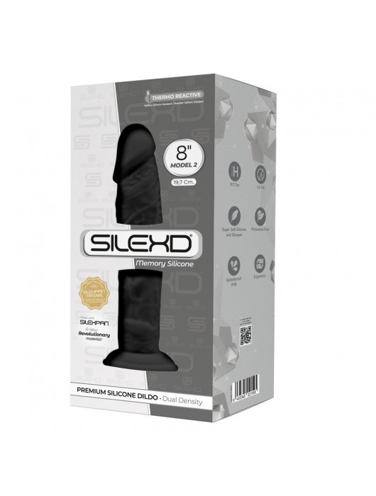 Черный фаллоимитатор на присоске Model 2 - 19,7 см. - Adrien Lastic