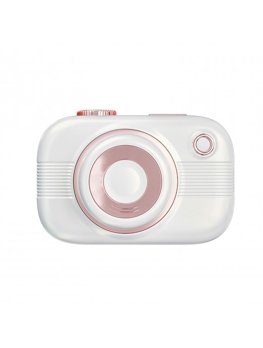 Белый стимулятор в форме фотоаппарата Alberta с вибрацией и вакуумом - BeYourLover