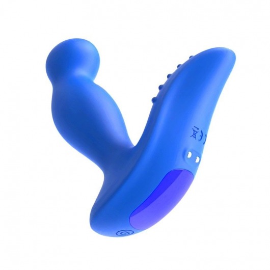 Синий вибромассажер простаты 3,5’’ Remote Control P-spot Massager - 12,5 см. - Erokay - в Мурманске купить с доставкой