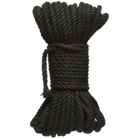 Черная верёвка для связывания и фиксации Bind Tie - 15,24 м. - Doc Johnson - купить с доставкой в Мурманске