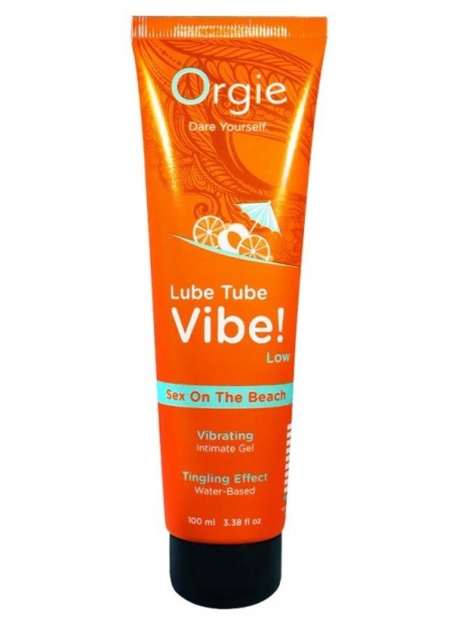 Гель с эффектом вибрации Lube Tube Vibe Low Sex On The Beach - 100 мл. - ORGIE - купить с доставкой в Мурманске