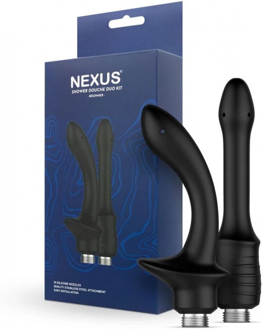 Набор из 2 насадок для анального душа Shower Douche Duo Kit Beginner - Nexus Range - купить с доставкой в Мурманске