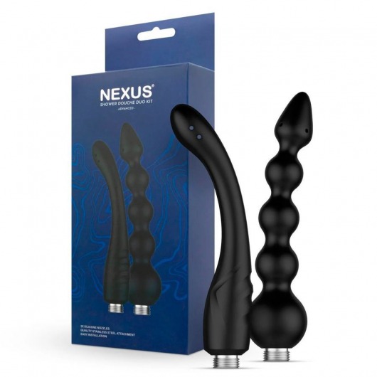Набор из 2 насадок для анального душа Shower Douche Duo Kit - Nexus Range - купить с доставкой в Мурманске