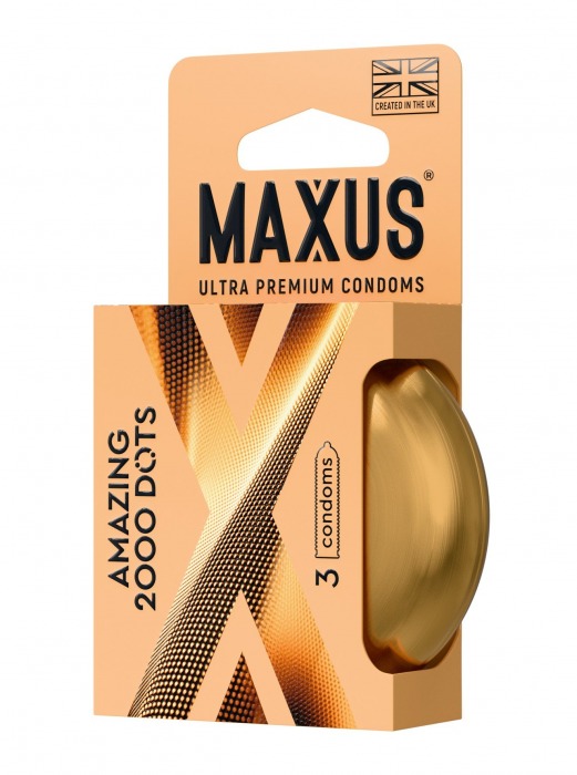 Точечные презервативы MAXUS 2000 Amazing Dots с железным кейсом - 3 шт. - Maxus - купить с доставкой в Мурманске