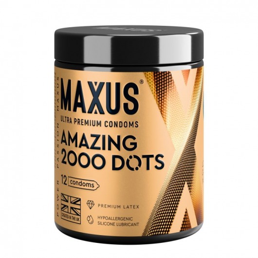 Точечные презервативы MAXUS 2000 Amazing Dots с железным кейсом - 12 шт. - Maxus - купить с доставкой в Мурманске