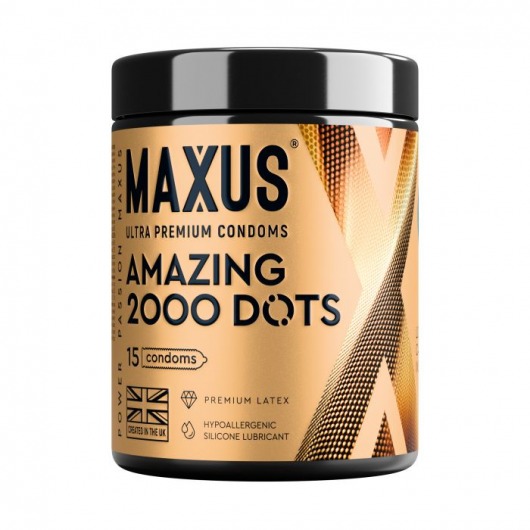 Точечные презервативы MAXUS 2000 Amazing Dots с железным кейсом - 15 шт. - Maxus - купить с доставкой в Мурманске