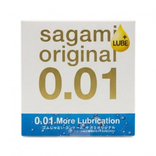 Увлажнённый презерватив Sagami Original 0.01 Extra Lub - 1 шт. - Sagami - купить с доставкой в Мурманске