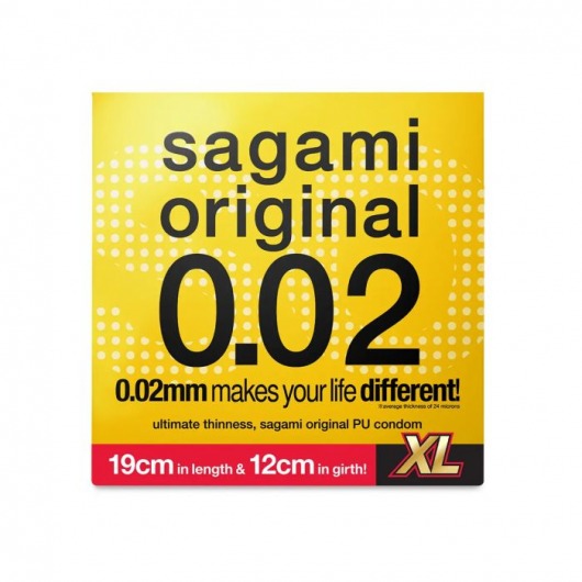 Презерватив увеличенного размера Sagami Original 0.02 XL-size - 1 шт. - Sagami - купить с доставкой в Мурманске
