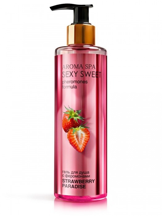 Гель для душа с феромонами и ароматом клубники Strawberry Paradise - 200 мл. -  - Магазин феромонов в Мурманске