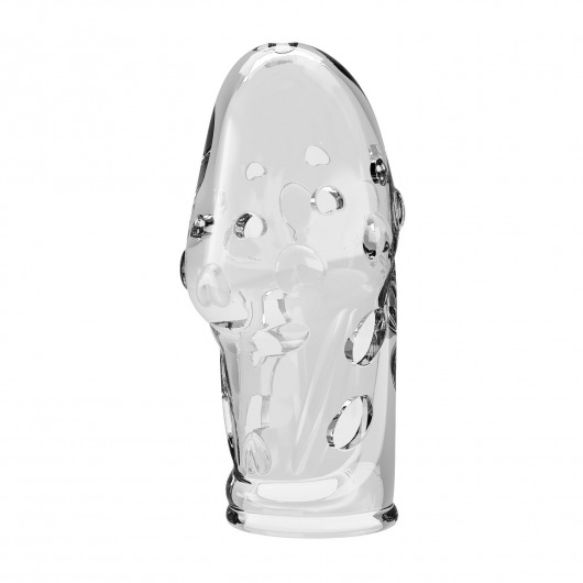 Прозрачная насадка на пенис Booker - 8 см. - Baile - в Мурманске купить с доставкой