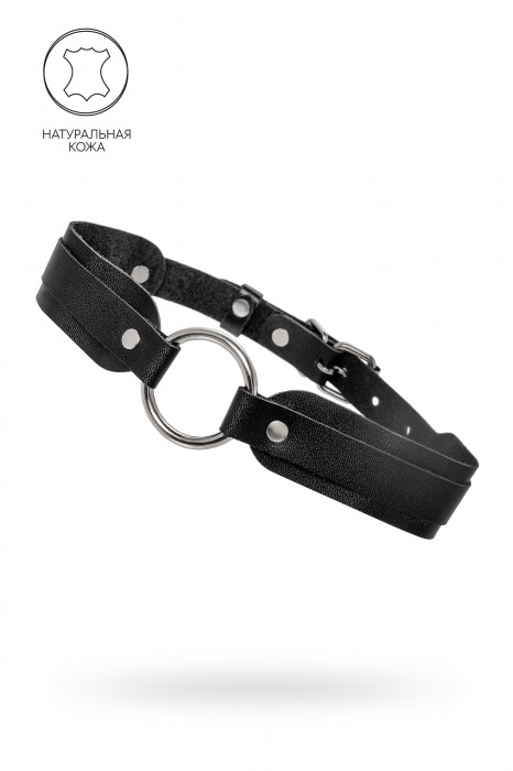 Черный кожаный чокер-ошейник со скруглёнными углами - Pecado - купить с доставкой в Мурманске