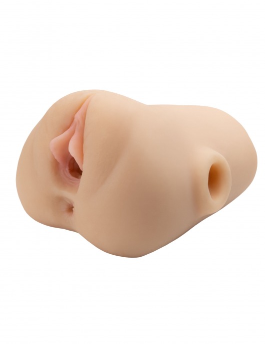 Телесный мастурбатор с вибрацией Double Pounder Vibrating Squeeze Stroker - Pipedream - в Мурманске купить с доставкой