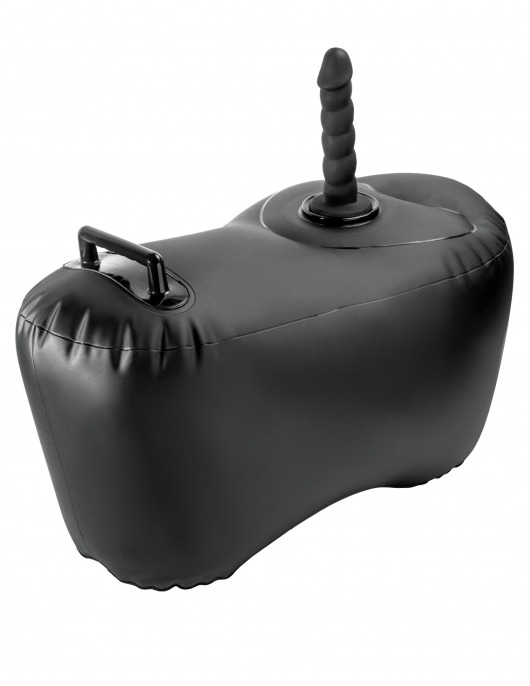 Черное надувное кресло с платформой для фиксации дилдо Body Dock Inflatable Love Seat - Pipedream - купить с доставкой в Мурманске