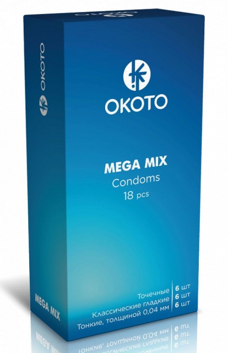 Презервативы OKOTO Mega Mix - 18 шт. - Sitabella - купить с доставкой в Мурманске