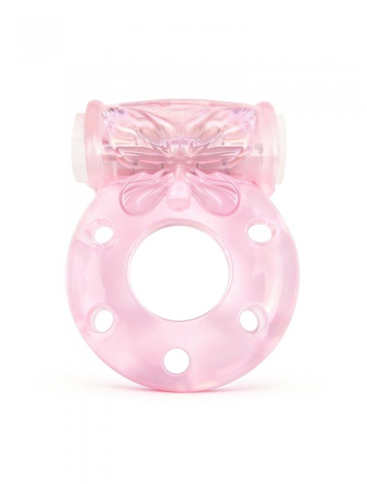 Розовое эрекционное виброкольцо с бабочкой - 1137 - в Мурманске купить с доставкой