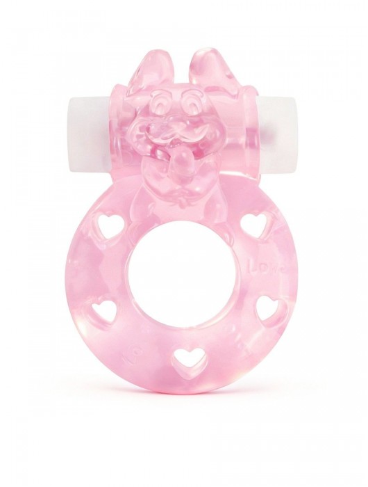 Розовое эрекционное виброкольцо в форме зайчика - 1137 - в Мурманске купить с доставкой