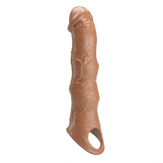 Карамельный фаллоудлинитель с 3 вставками - 28 см. - Baile - в Мурманске купить с доставкой