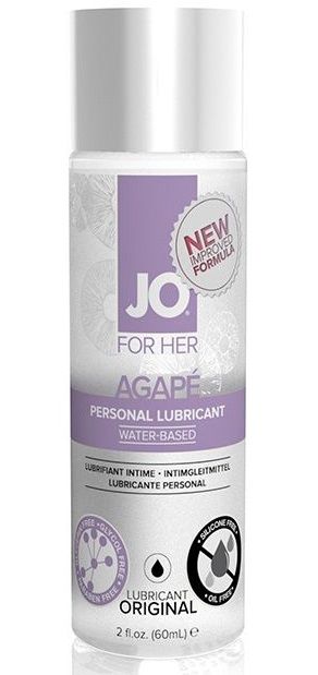 Лубрикант на водной основе для женщин JO AGAPE LUBRICANT ORIGINAL - 60 мл. - System JO - купить с доставкой в Мурманске